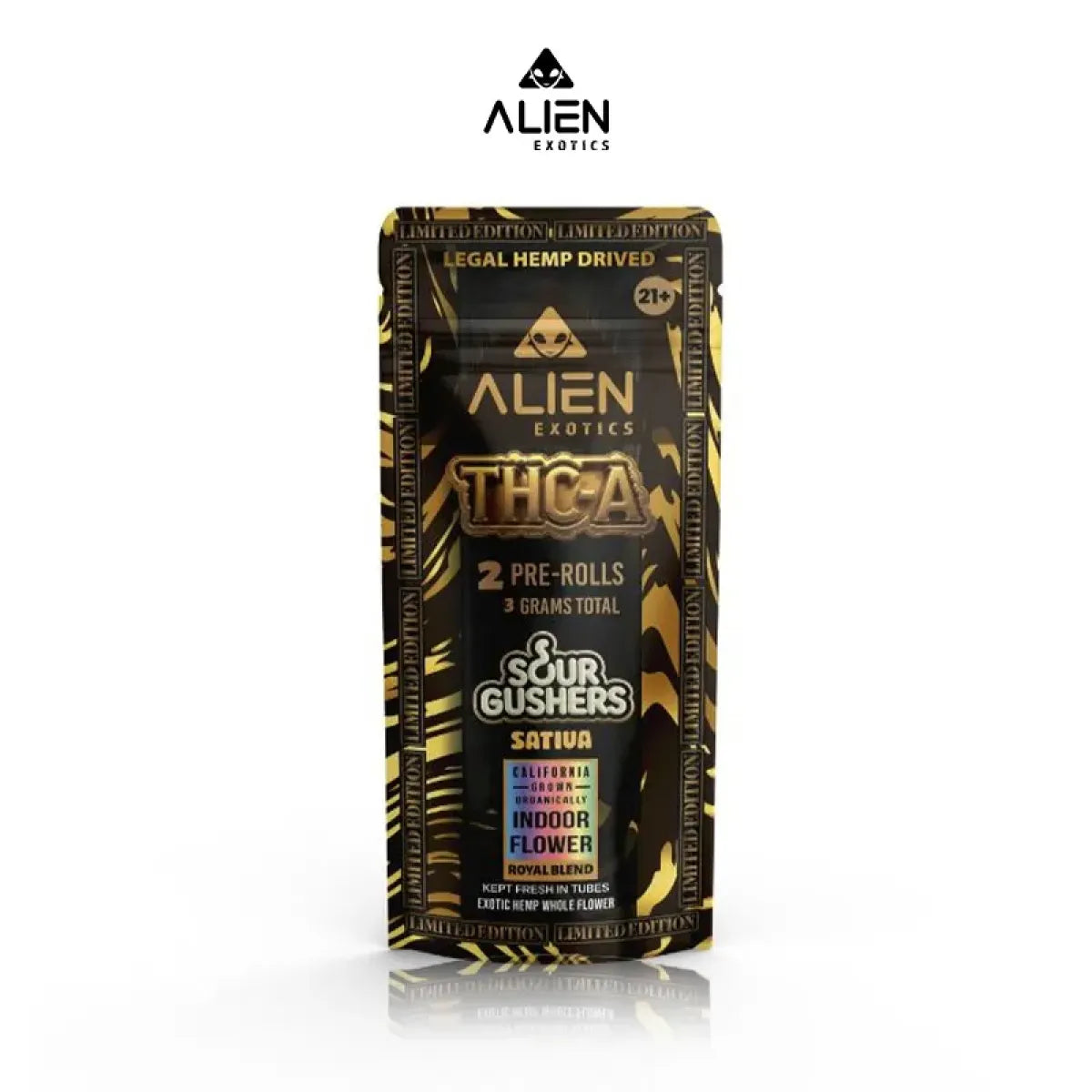 ALIEN EXOTICS LIMITED EDITION THC-A PRE ROLLS 1.5GM/2CT/10PK