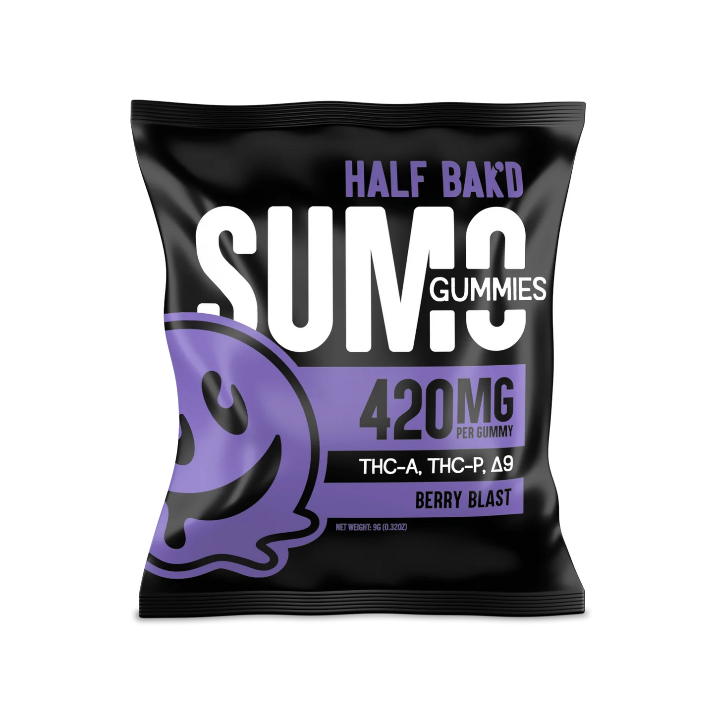 Half Bak'd - Sumo Gummies (THC-A + THC-P) - Delta Gummies (420mg x 2 Gummies)