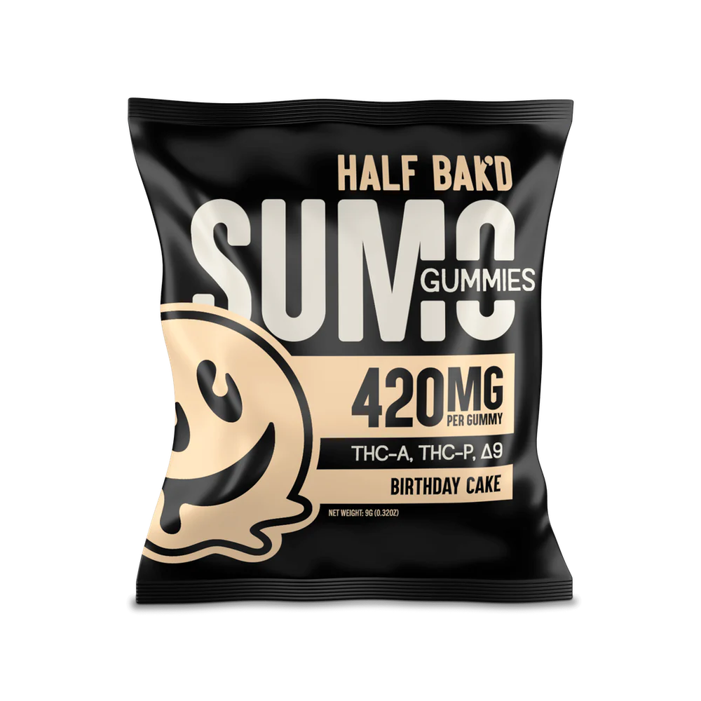 Half Bak'd - Sumo Gummies (THC-A + THC-P) - Delta Gummies (420mg x 2 Gummies)
