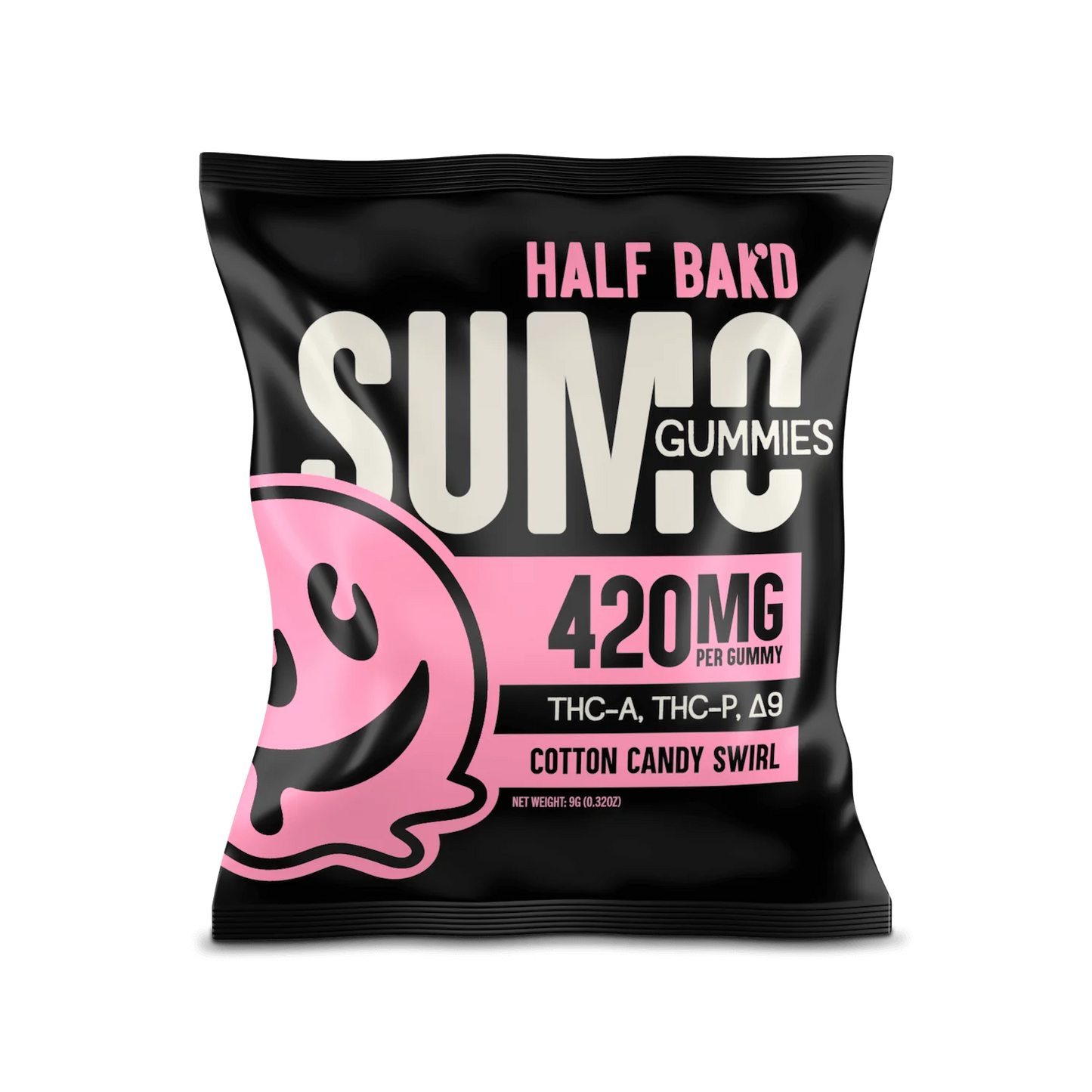 Half Bak'd - Sumo Gummies (THC-A + THC-P) - Delta Gummies (420mg x 2 Gummies)