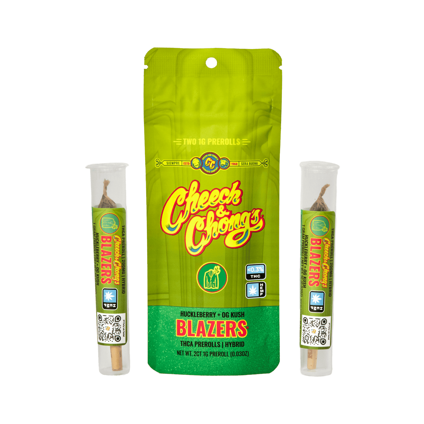 Cheech and Chong's - Blazers (THC A+ HHC) - Delta Pre-Rolls (1g x 2 Pre-Rolls)