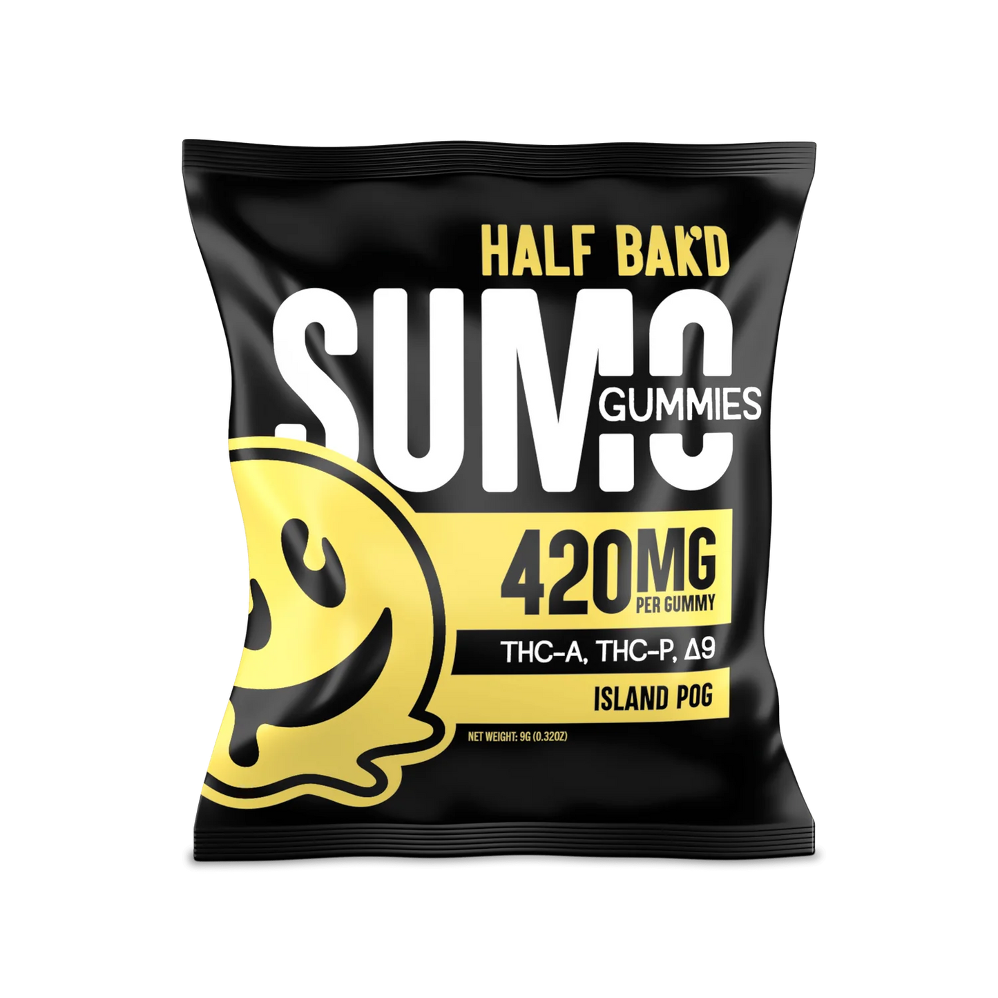 Half Bak'd - Sumo Gummies (THC-A + THC-P) - Delta Gummies (420mg x 2 Gummies)
