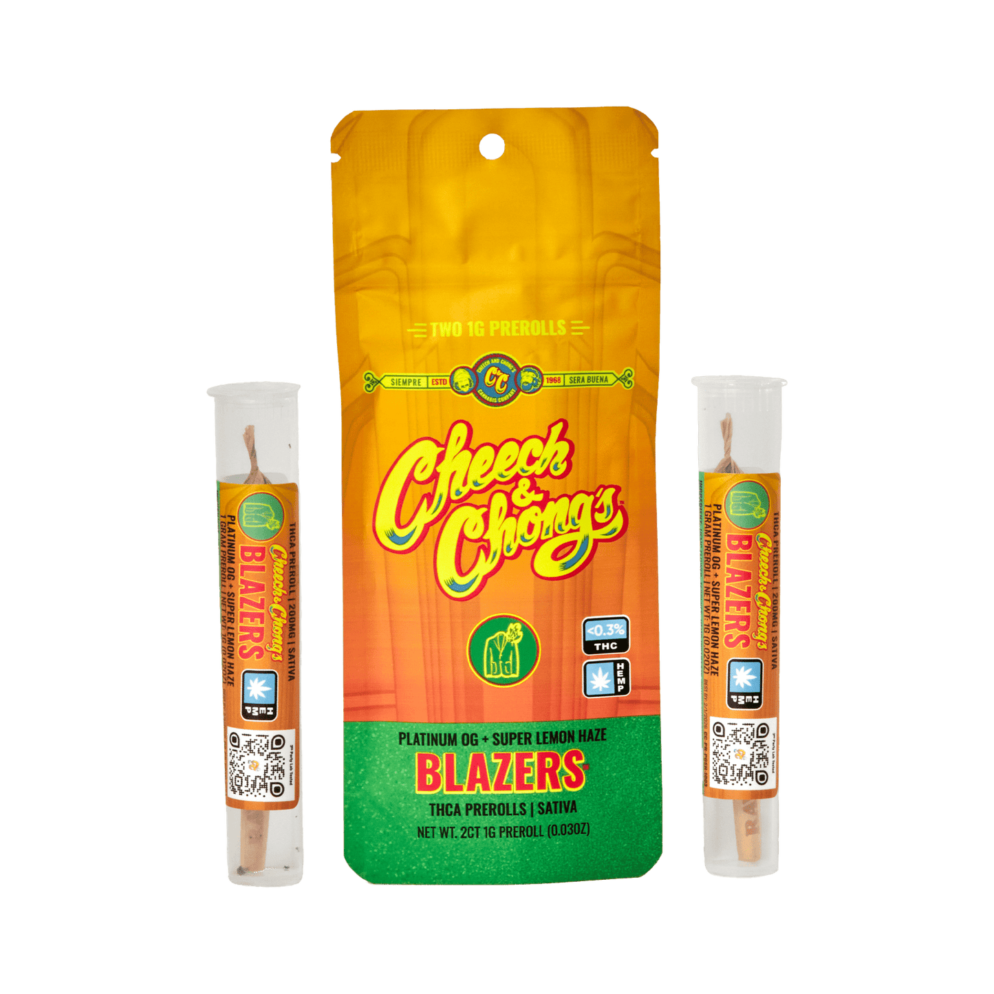 Cheech and Chong's - Blazers (THC A+ HHC) - Delta Pre-Rolls (1g x 2 Pre-Rolls)