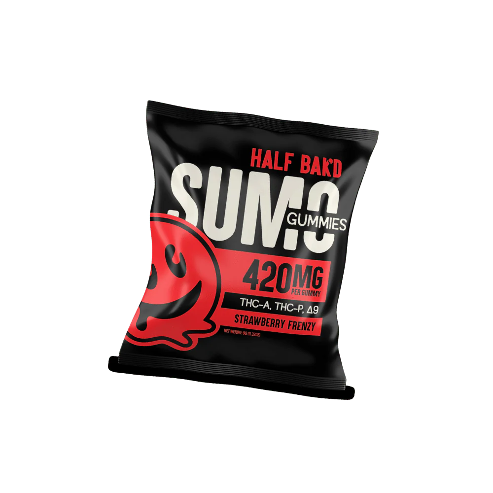 Half Bak'd - Sumo Gummies (THC-A + THC-P) - Delta Gummies (420mg x 2 Gummies)