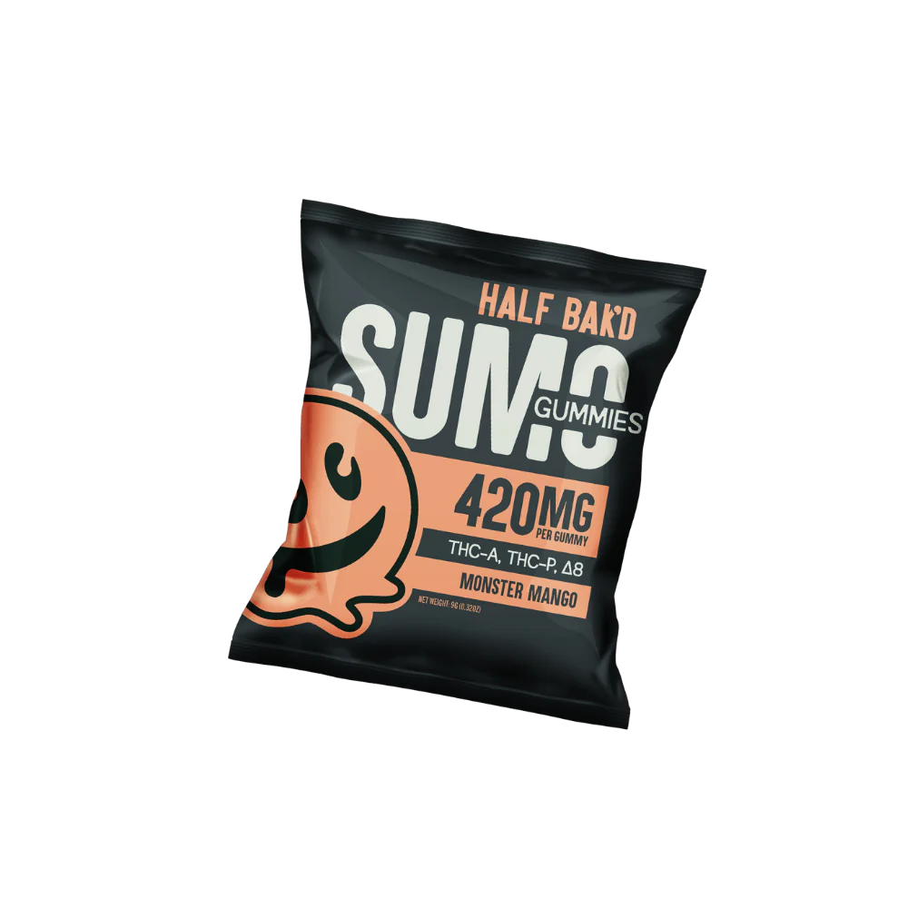 Half Bak'd - Sumo Gummies (THC-A + THC-P) - Delta Gummies (420mg x 2 Gummies)
