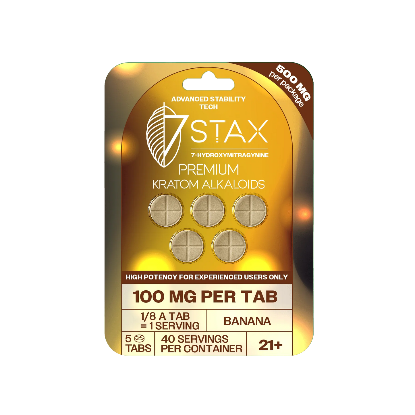 7STAX 7 HYDROXY KRATOM TABLETS 100MG/5CT/10PK