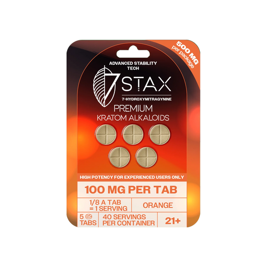 7STAX 7 HYDROXY KRATOM TABLETS 100MG/5CT/10PK