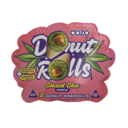 DOZO DONUT ROLLS THC-A LIVE ROSIN PRE ROLLS 2.1GM/2CT/5PK