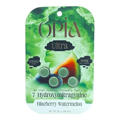 OPIA ULTRA 7 HYDROXY CHEWABLE KRATOM TABLETS 60MG/4CT/10PK
