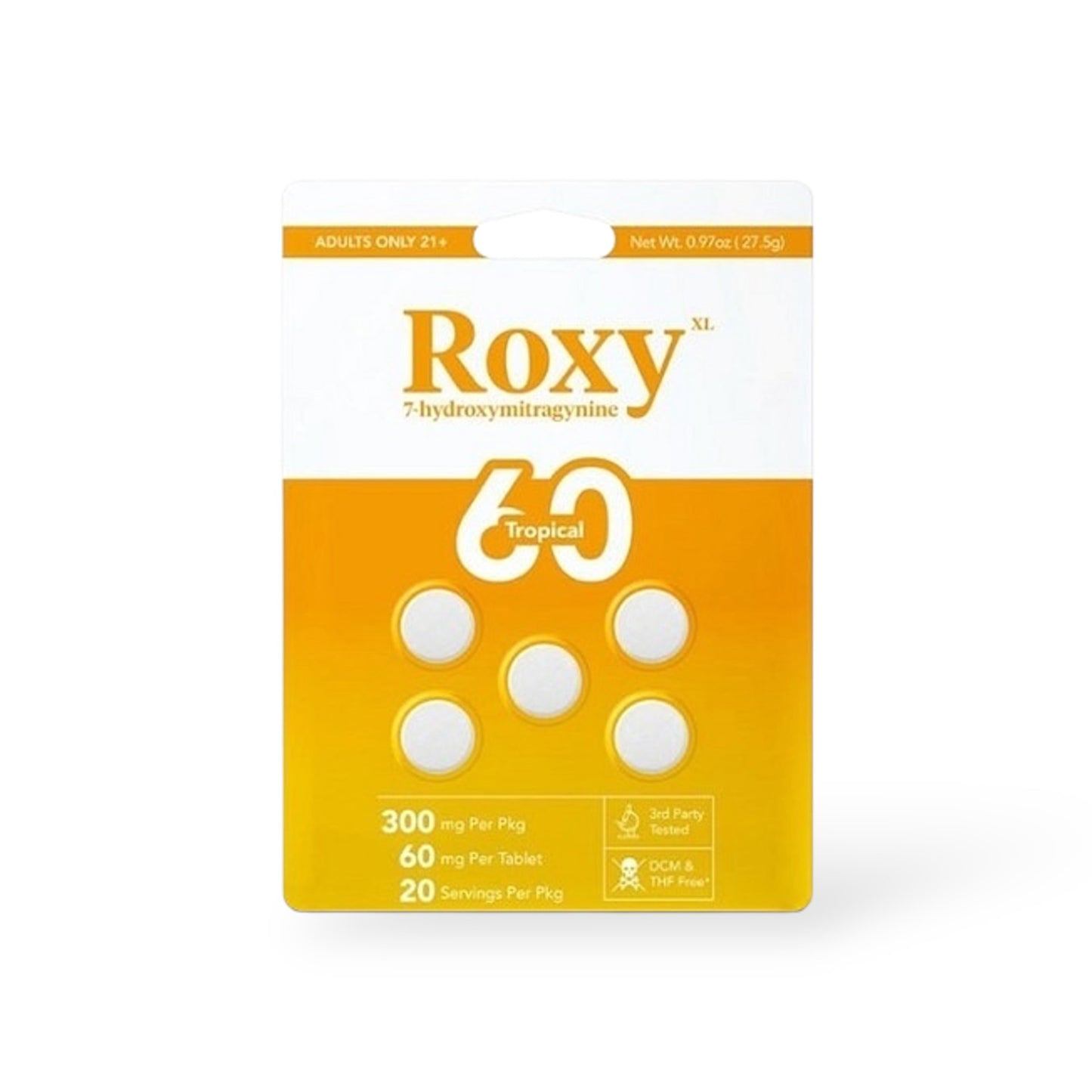 ROXY XL 7 HYDROXY KRATOM TABLETS 60MG/5CT/10PK