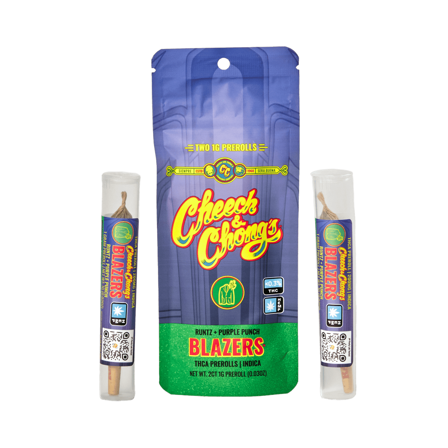 Cheech and Chong's - Blazers (THC A+ HHC) - Delta Pre-Rolls (1g x 2 Pre-Rolls)