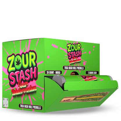 ZOUR STASH THC-A HASH HOLE PRE ROLLS 2GM/1CT/20PK
