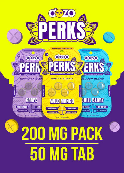 DOZO PERKS 7-HYDROXYMITRAGYNINE - 4 ct - 50 mg