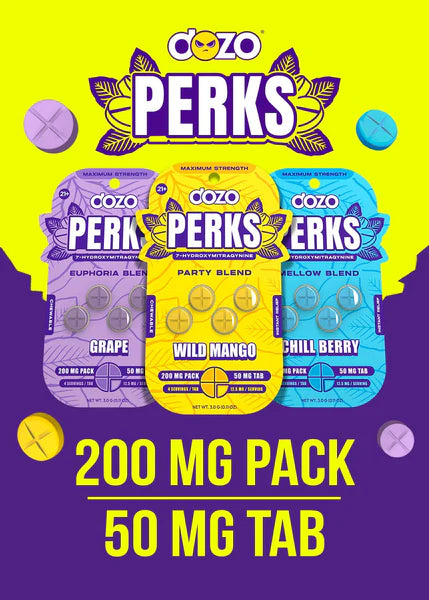 DOZO PERKS 7-HYDROXYMITRAGYNINE - 4 ct - 50 mg
