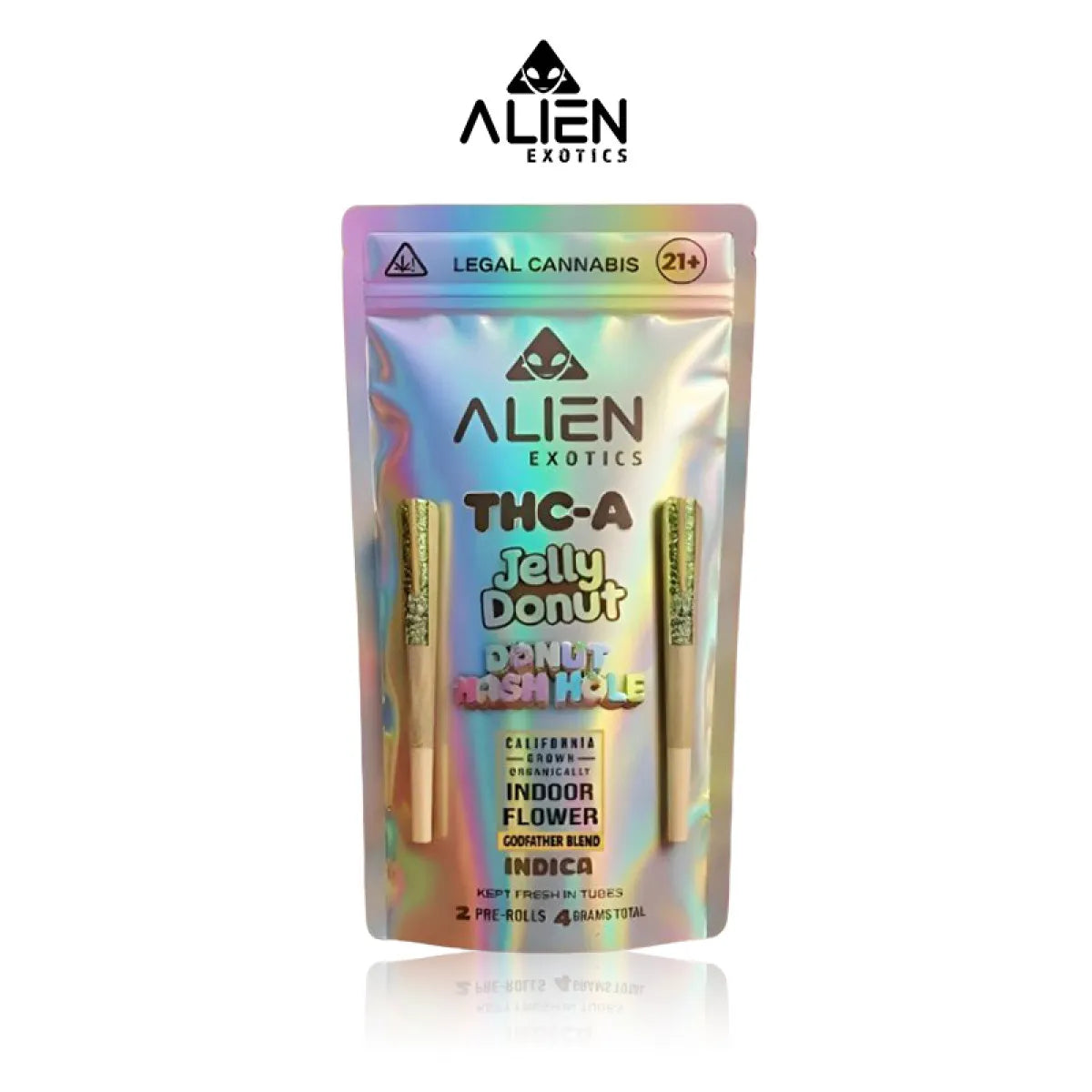 ALIEN EXOTIC THC-A DONUT HASH HOLES PRE ROLLS 2GM/2CT/10PK
