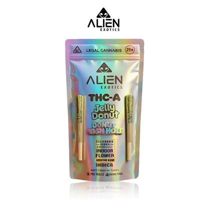 ALIEN EXOTIC THC-A DONUT HASH HOLES PRE ROLLS 2GM/2CT/10PK