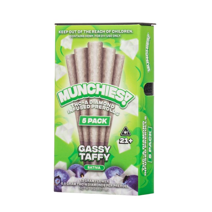 MUNCHIES THC-A DIAMOND INFUSED PRE ROLLS 1GM/5CT/10PK
