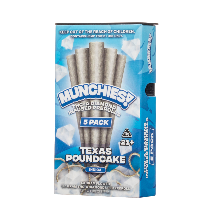 MUNCHIES THC-A DIAMOND INFUSED PRE ROLLS 1GM/5CT/10PK