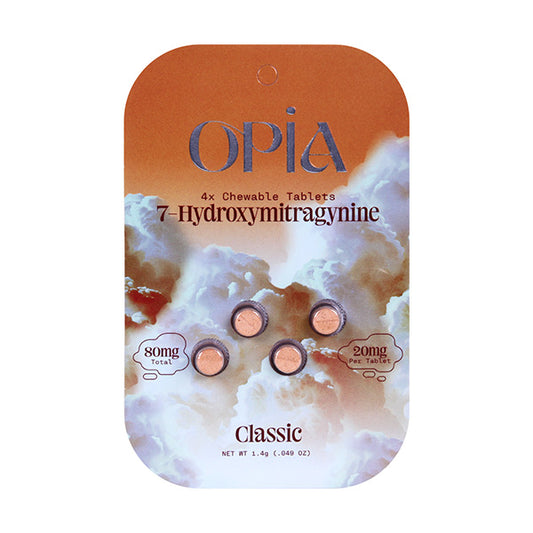 Opia - 7-Hydroxymitragynine Tablets (20mg x 4ct) - Kratom Capsules (Single)
