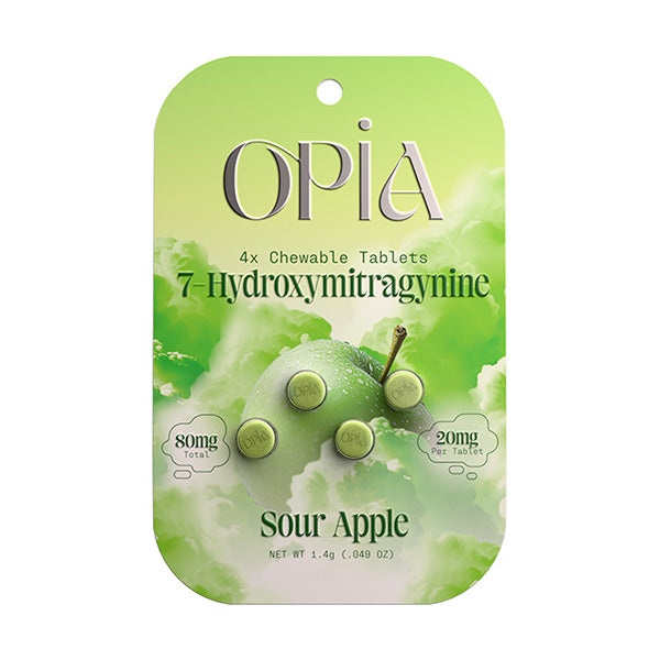 Opia - 7-Hydroxymitragynine Tablets (20mg x 4ct) - Kratom Capsules (Single)