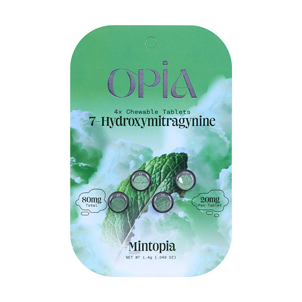 Opia - 7-Hydroxymitragynine Tablets (20mg x 4ct) - Kratom Capsules (Single)