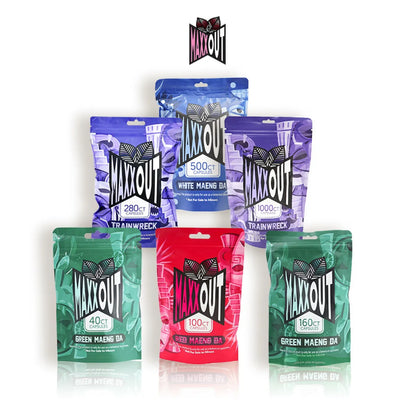 MAXX OUT KRATOM CAPSULES 40/100/160/280/500CT/1000CT/BAG