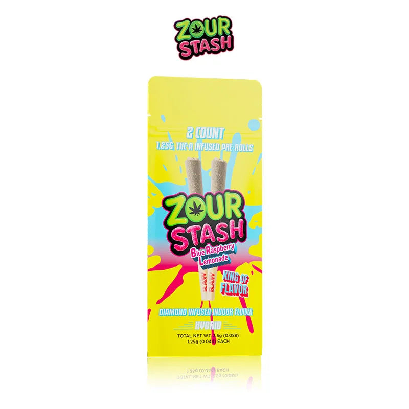 ZOUR STASH PREMIUM THC-A INFUSED PRE ROLLS 1.5GM/2CT/10PK