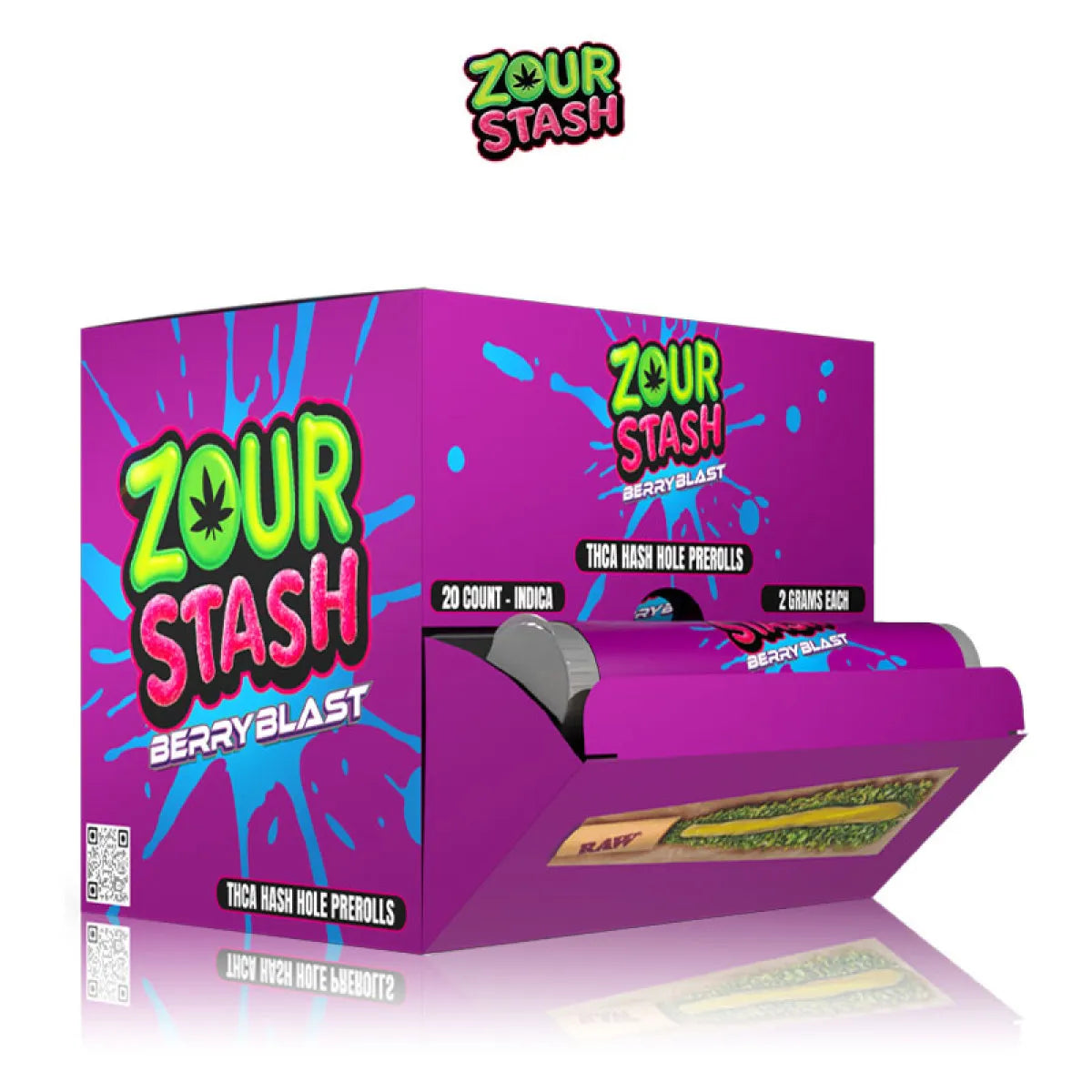 ZOUR STASH THC-A HASH HOLE PRE ROLLS 2GM/1CT/20PK
